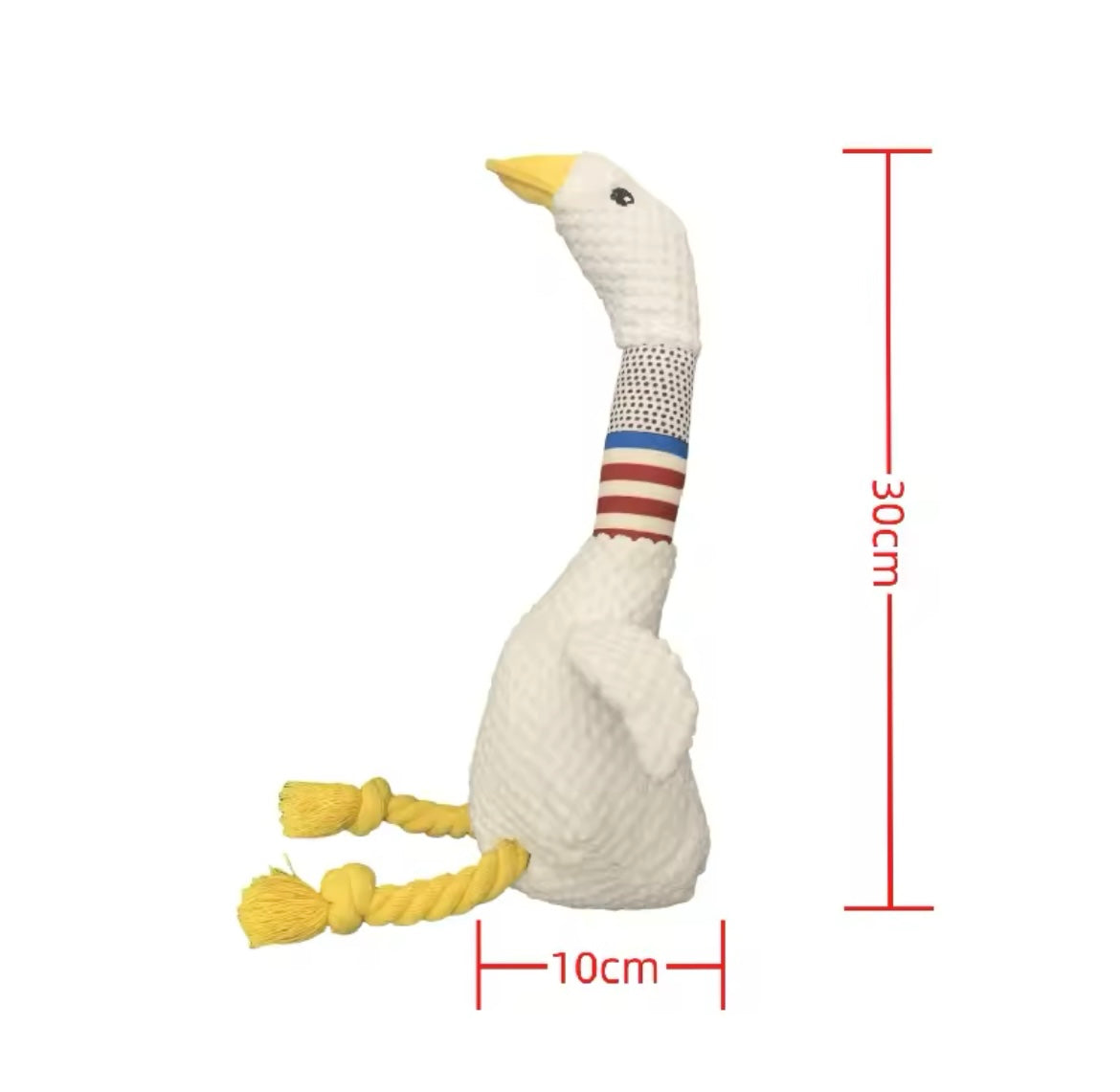 Interactive Long Necked Duck/White Goose Plush Toy for Dogs