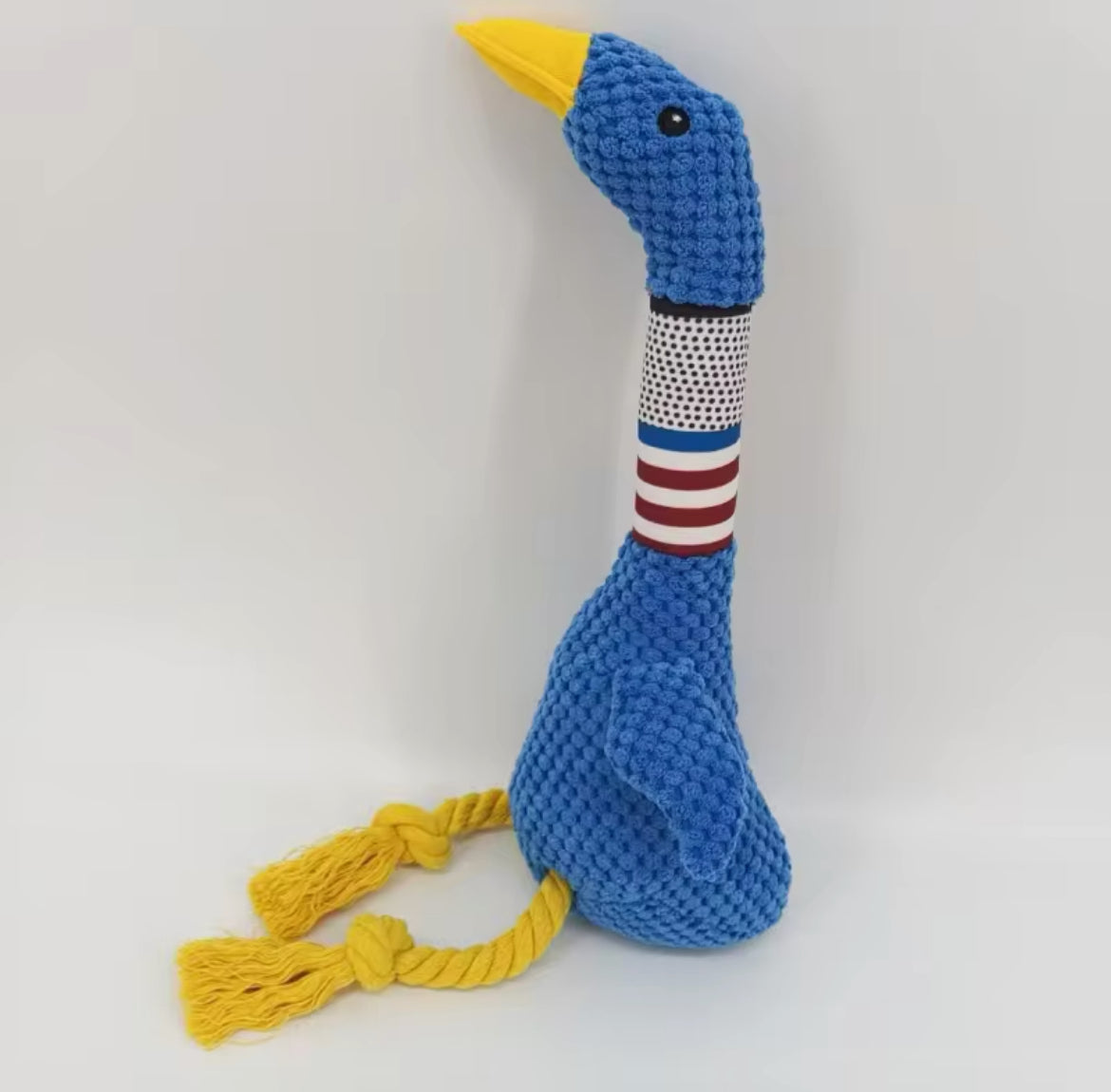 Interactive Long Necked Duck/White Goose Plush Toy for Dogs