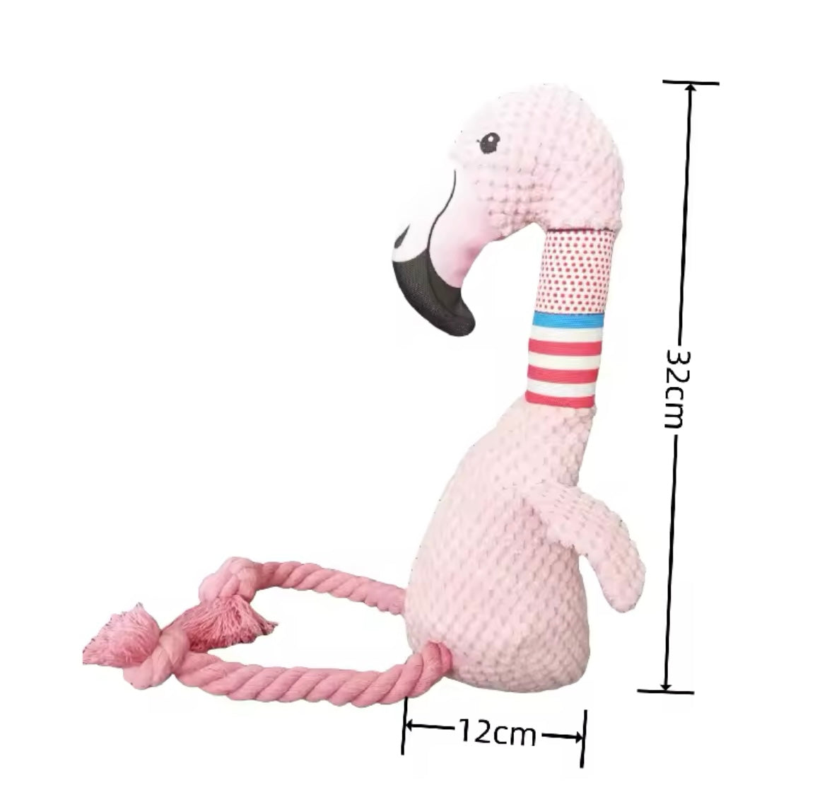 Interactive Long Necked Duck/White Goose Plush Toy for Dogs