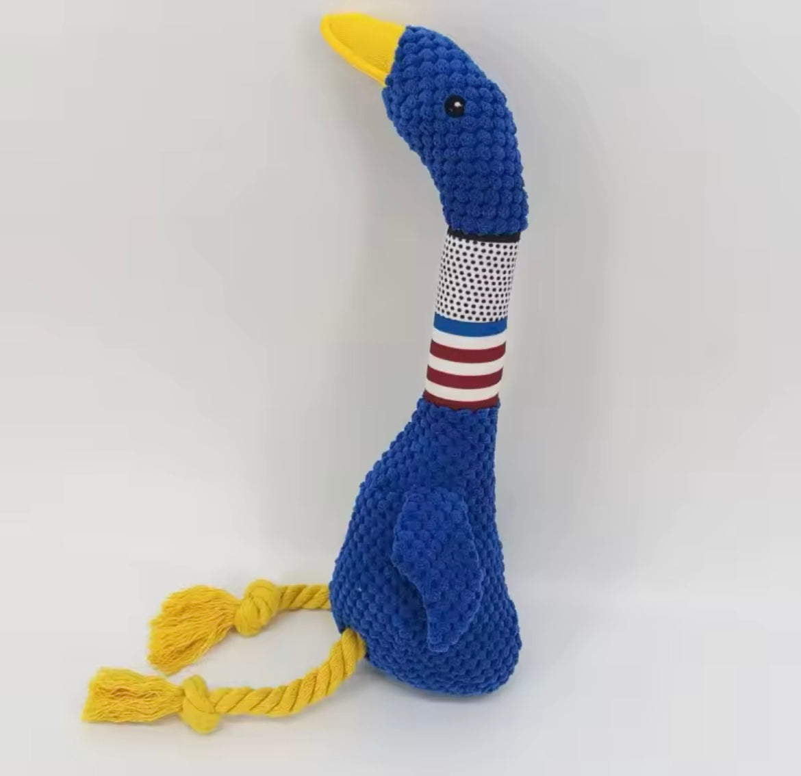 Interactive Long Necked Duck/White Goose Plush Toy for Dogs