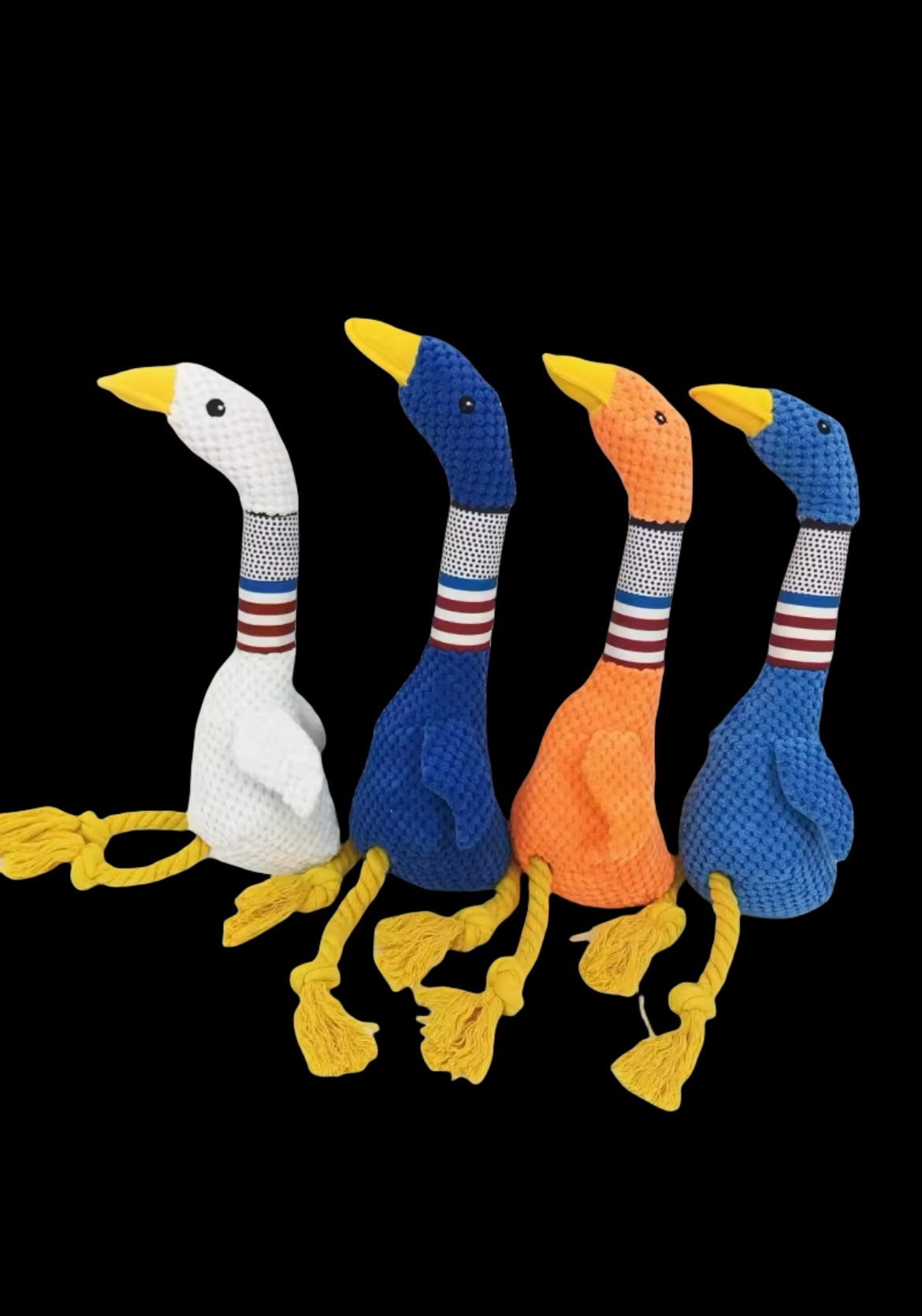 Interactive Long Necked Duck/White Goose Plush Toy for Dogs